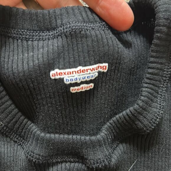 alexander wang body-wear cropped tee M - Picture 2 of 3